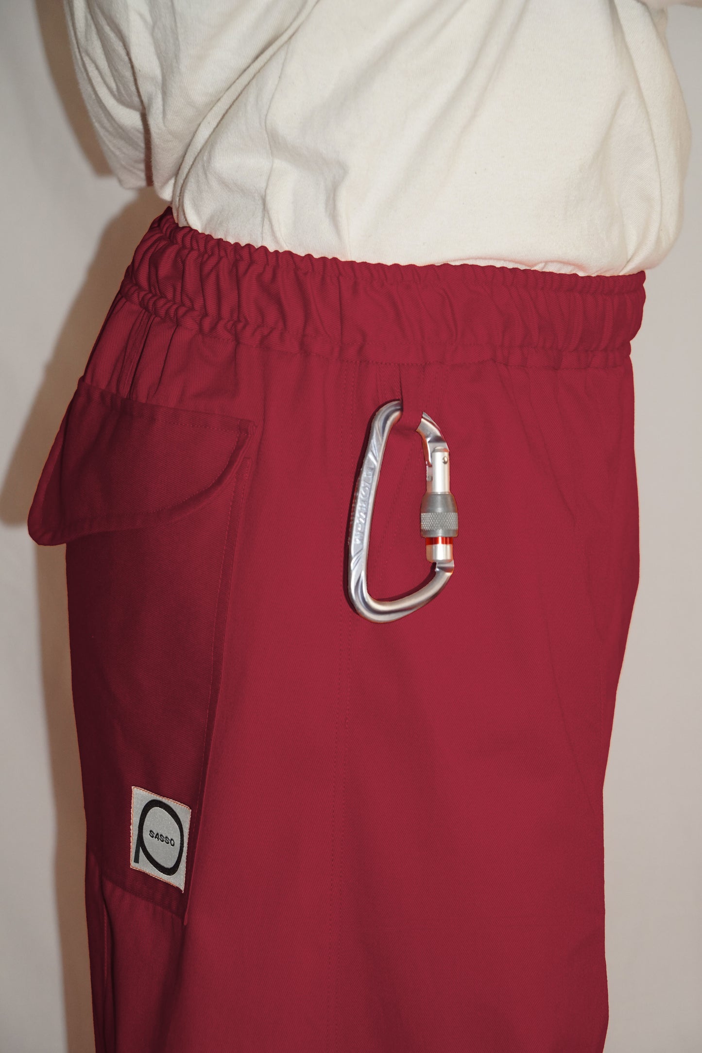 Jumbo Barrel Pants in Bordeaux