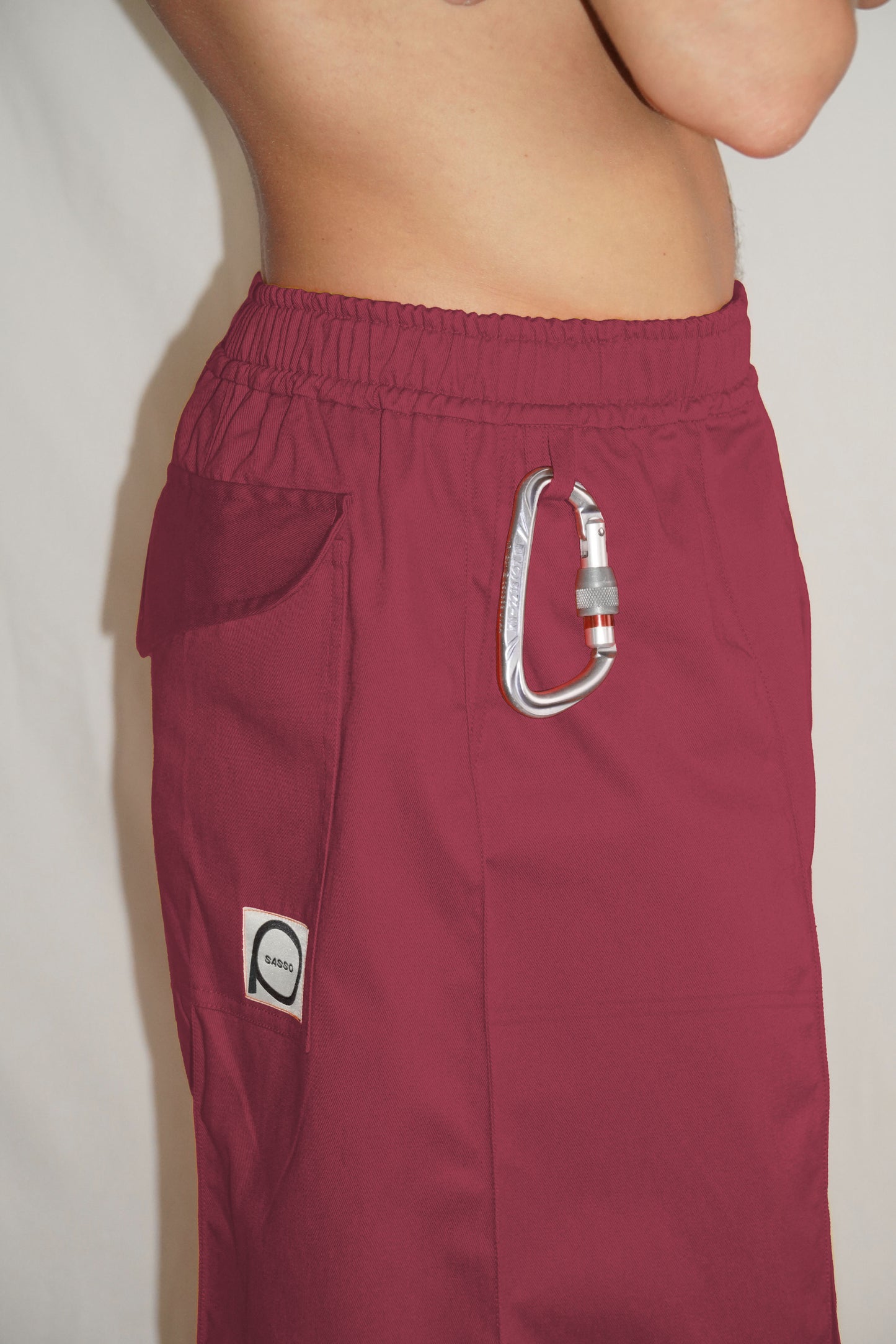 Piuma Cross Pants in Bordeaux