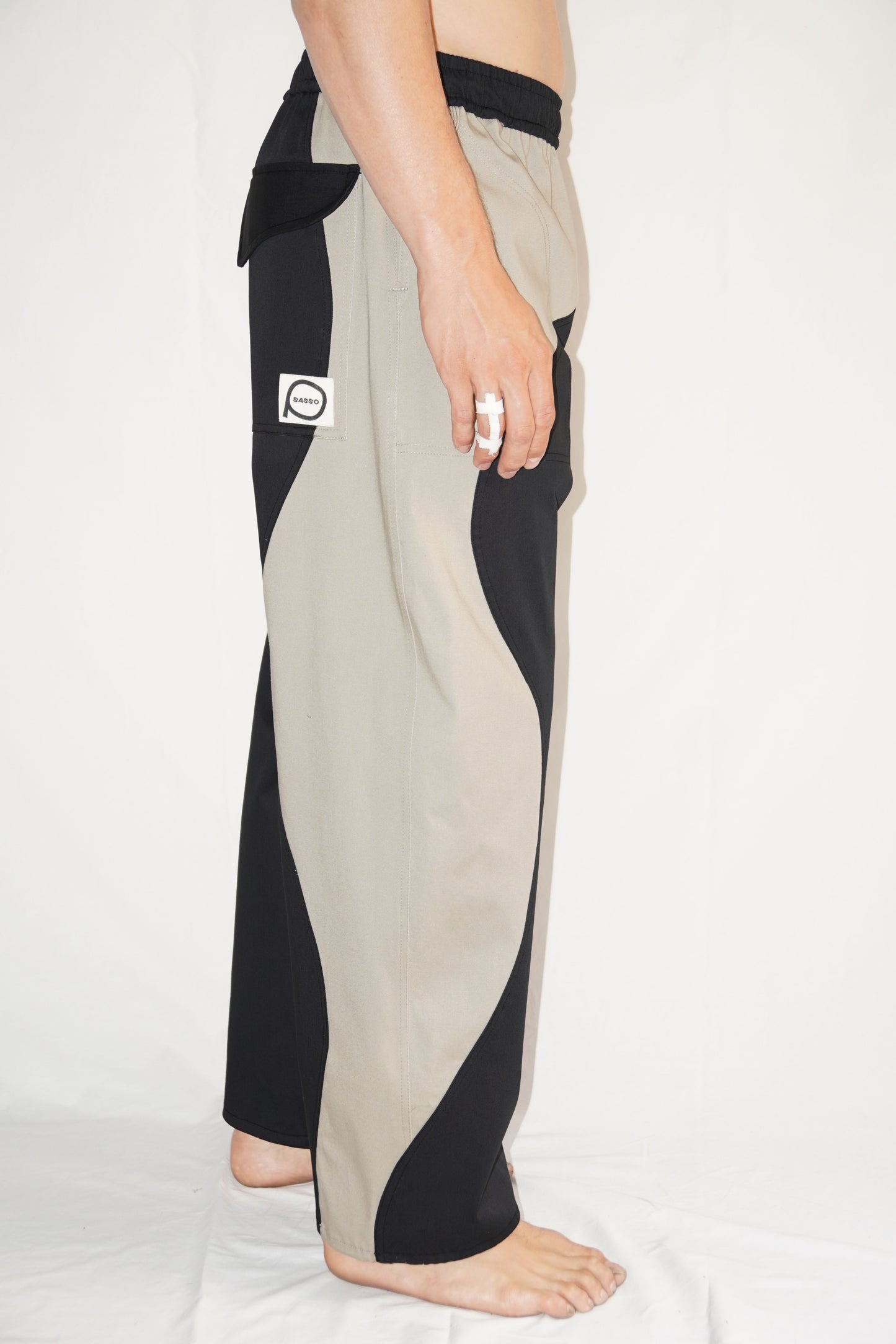The Zoomies Pants in Black / Beige