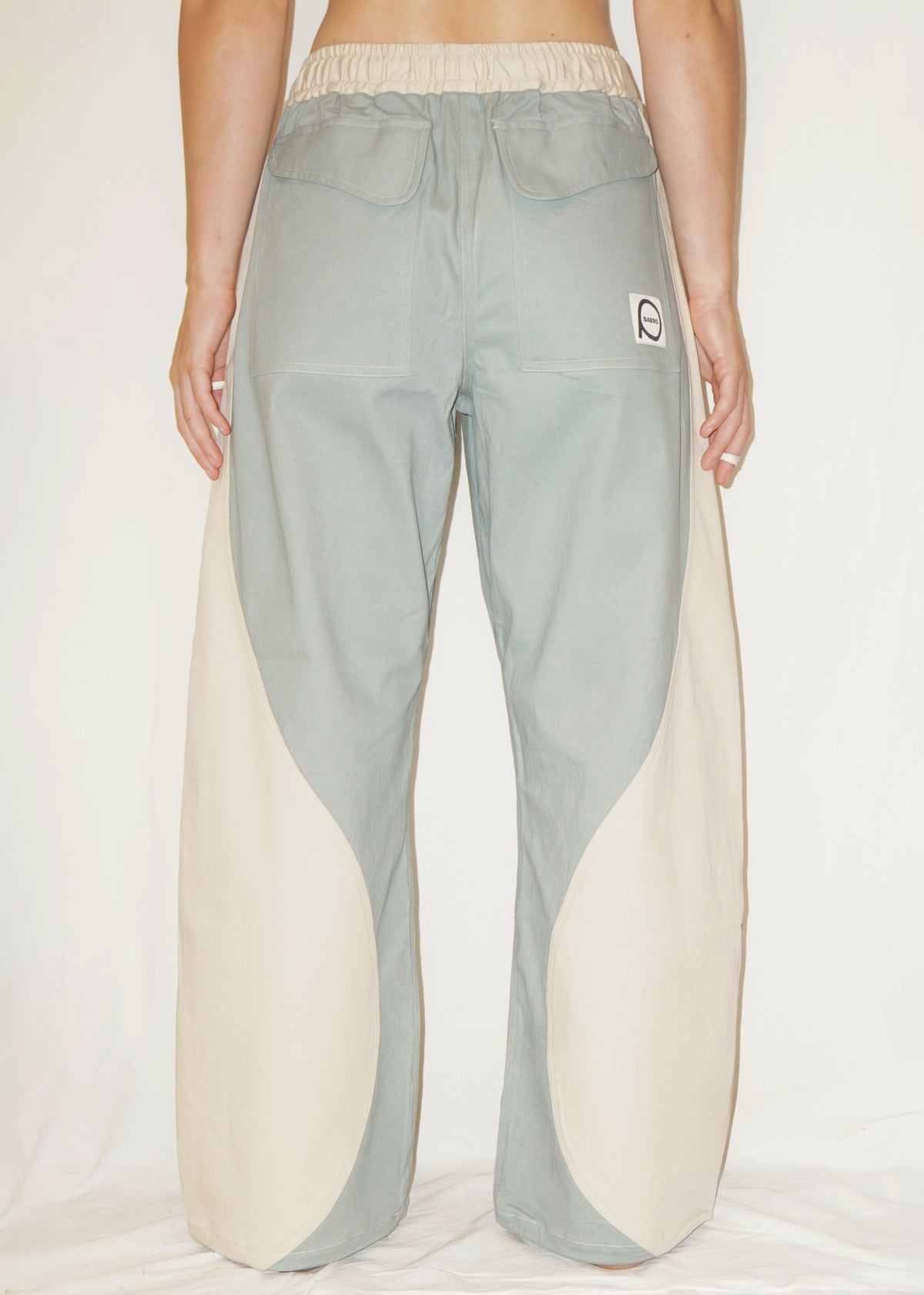 Raindrop Pants in Mint/Cream