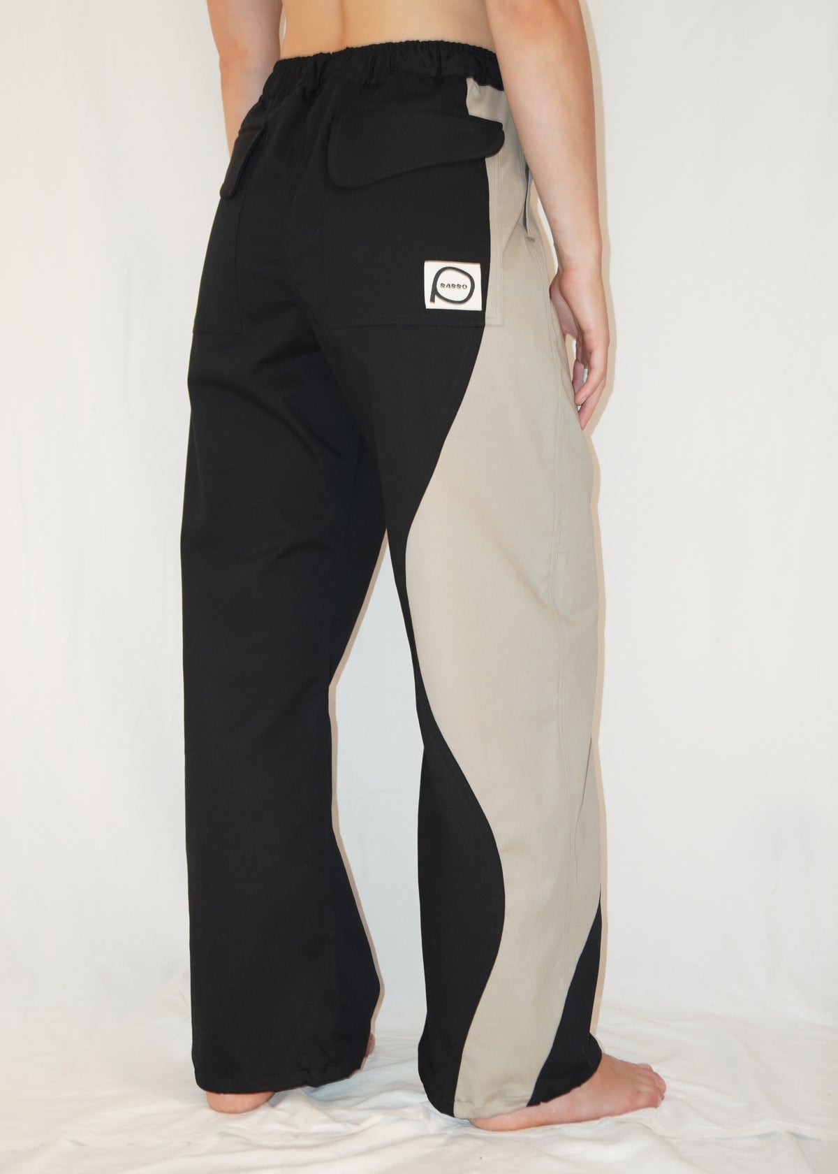 The Zoomies Pants in Black / Beige