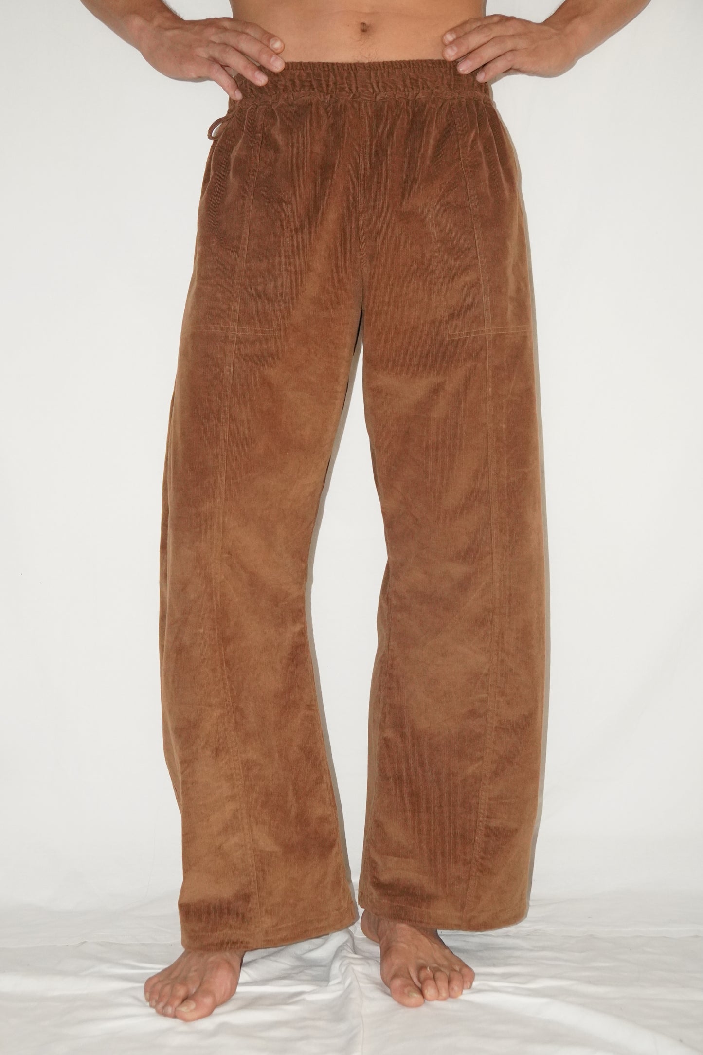 Jumbo Corduroy Pants in Caramel Corduroy