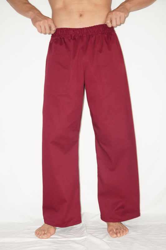 The Doctor Wide Leg Pants in Bordeaux