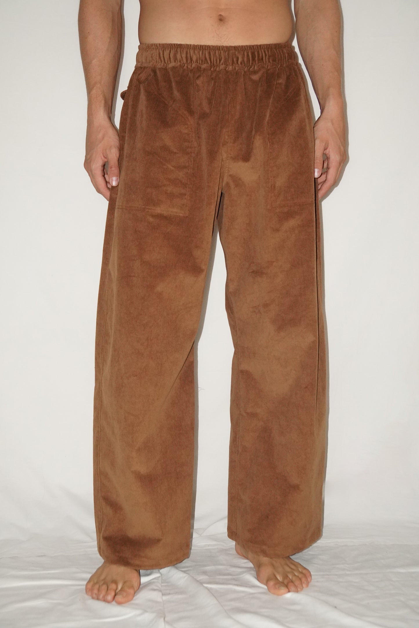 The Doctor Wide Leg Pants in Caramel Corduroy