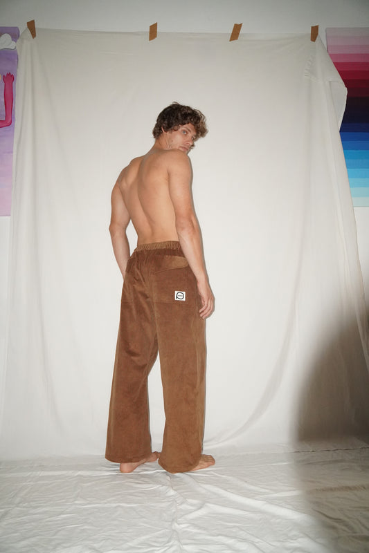 The Doctor Wide Leg Pants in Caramel Corduroy