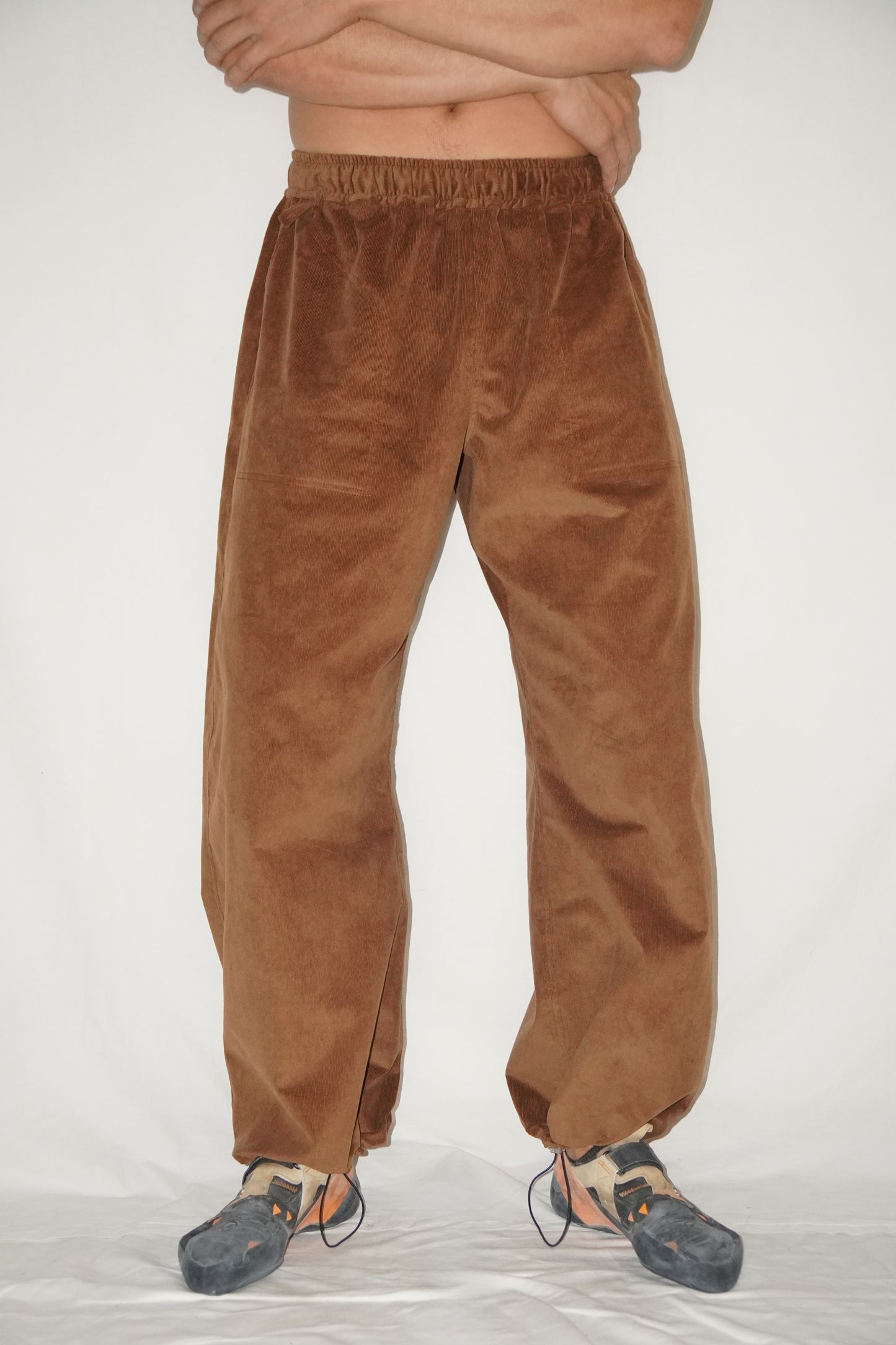 The Doctor Wide Leg Pants in Caramel Corduroy