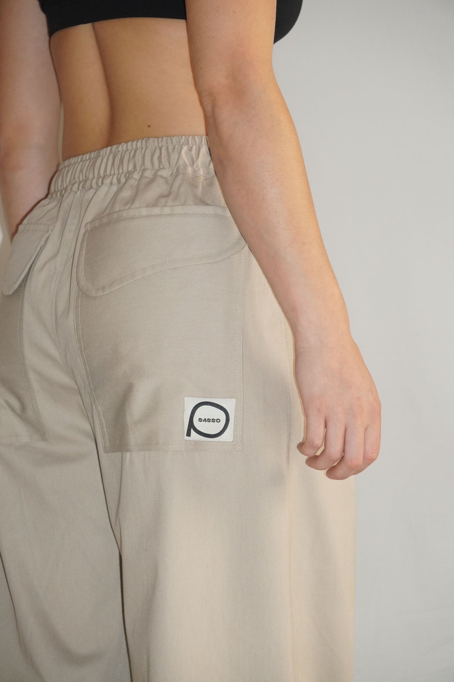 The Granite Pleated Pants in Beige