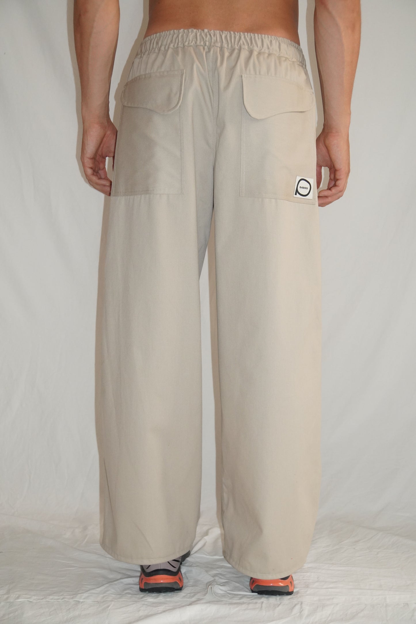 The Doctor Wide Leg Pants in Beige