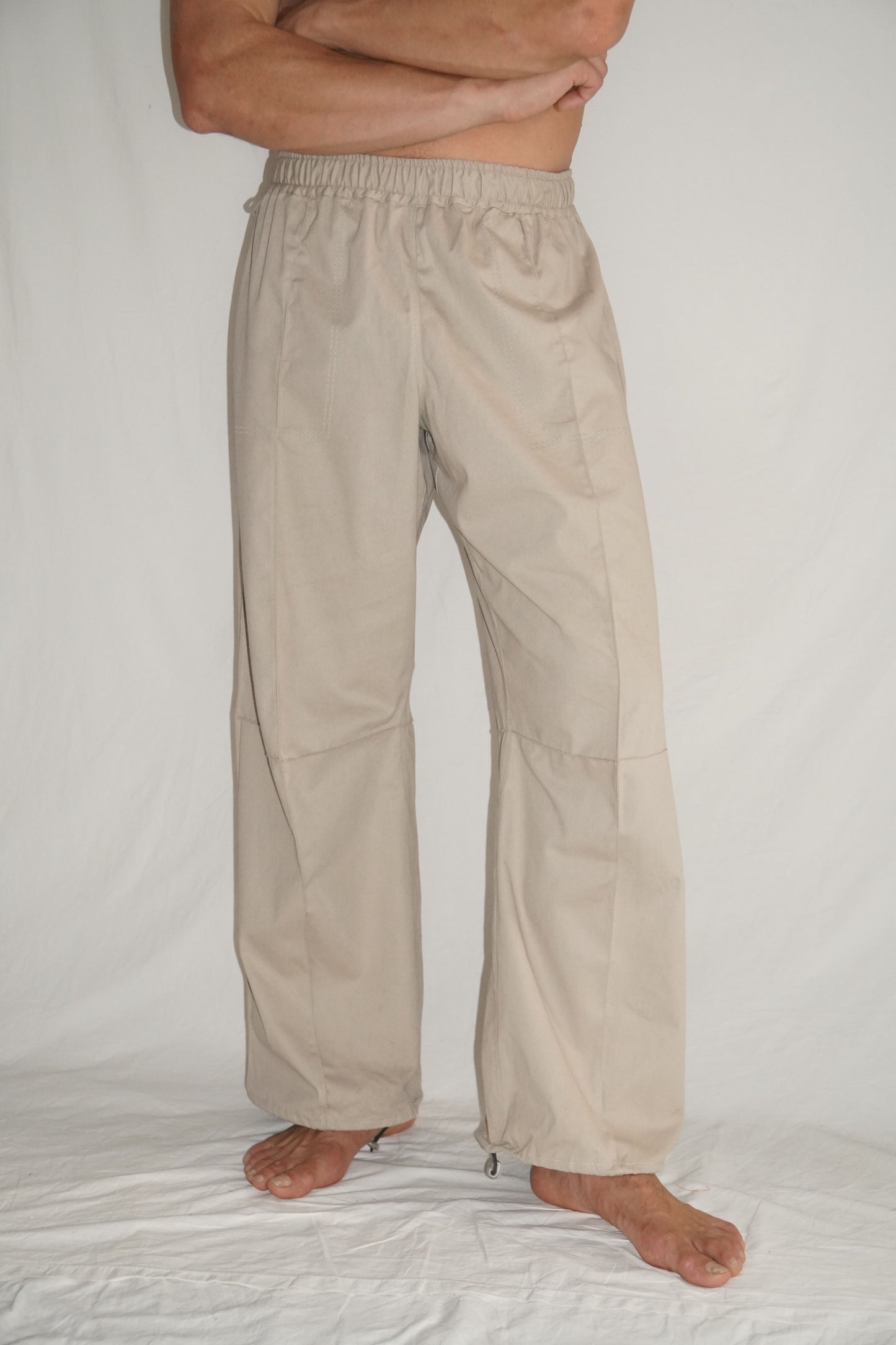 Piuma Cross Pants in Beige