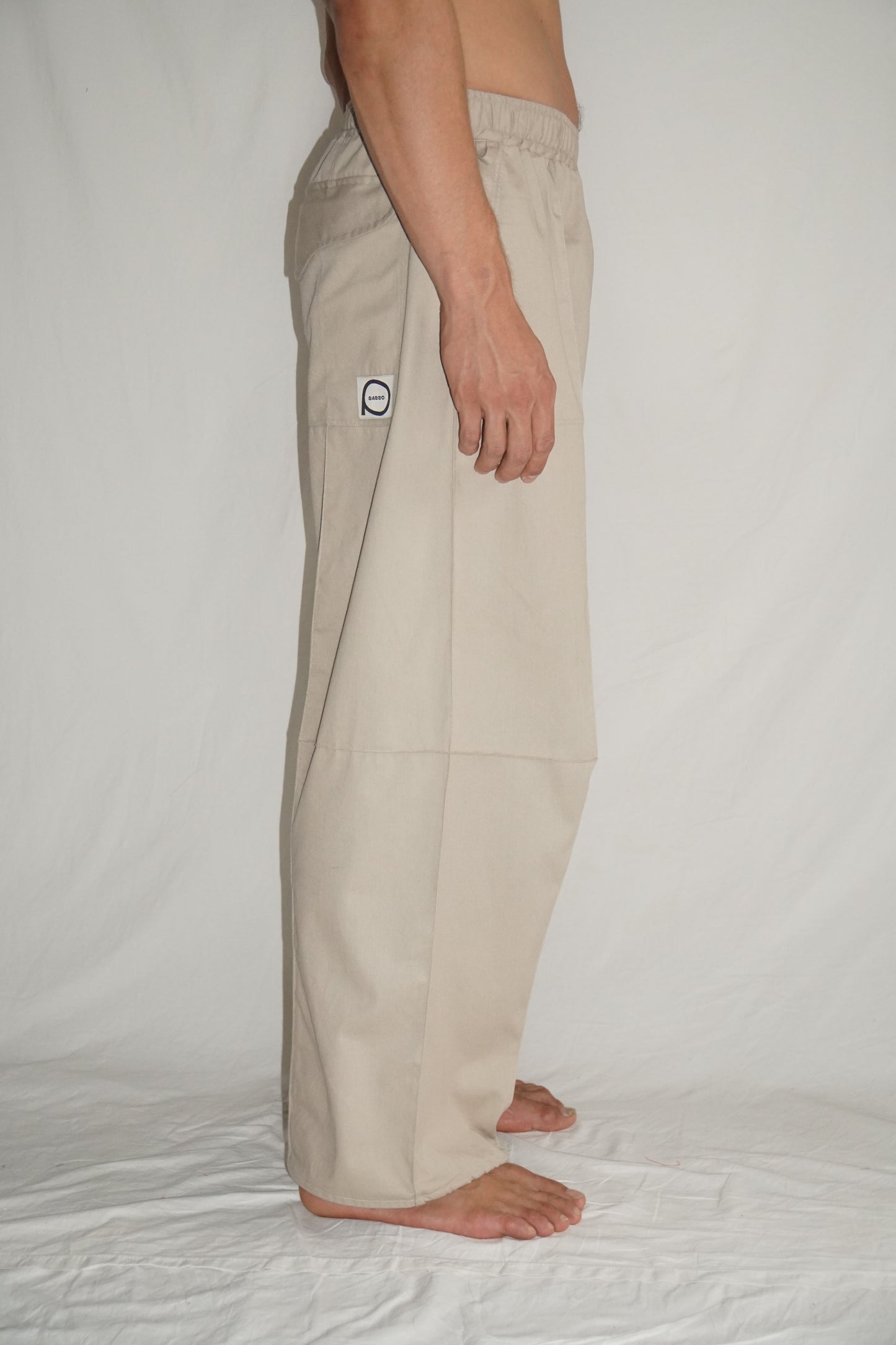 Piuma Cross Pants in Beige