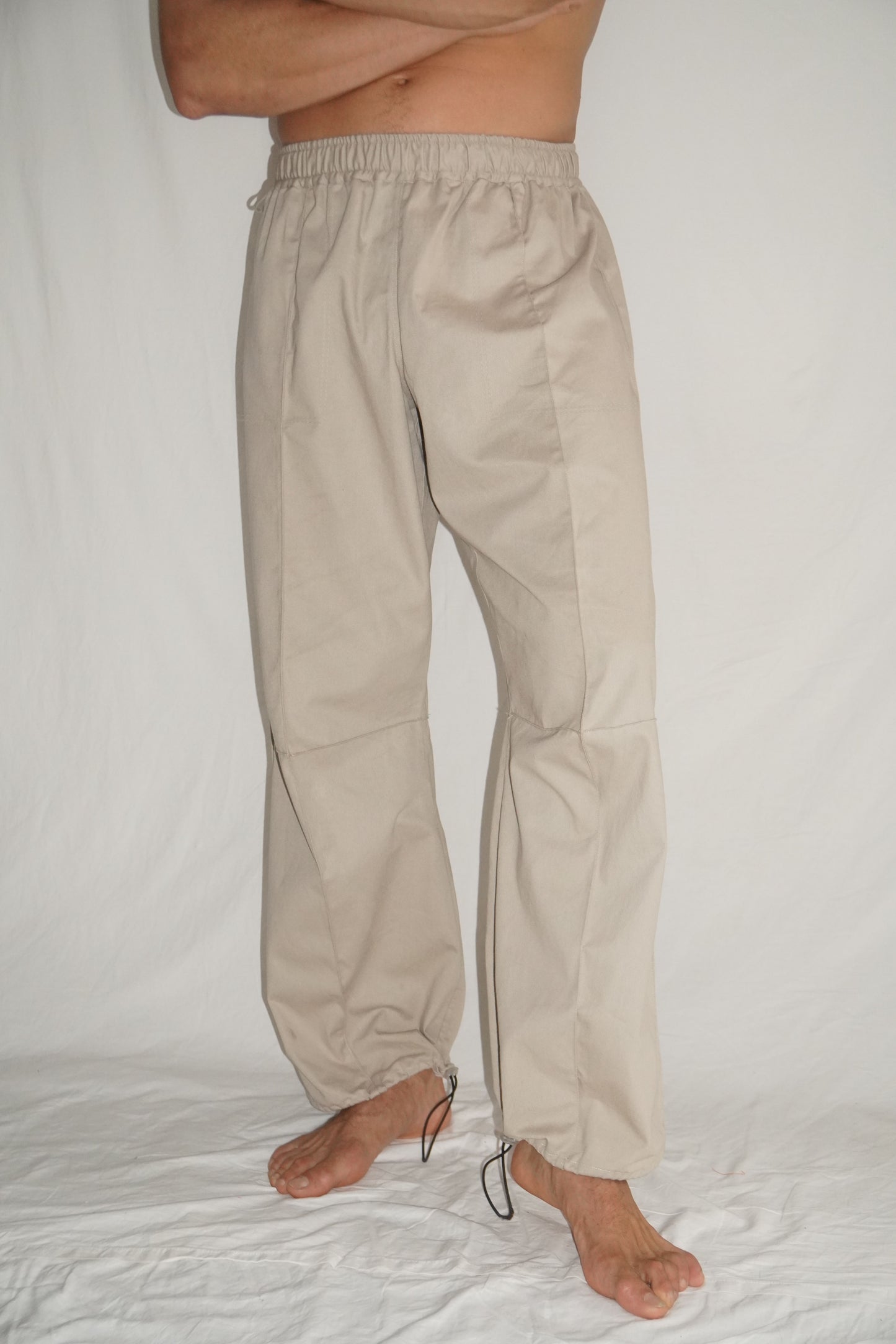 Piuma Cross Pants in Beige