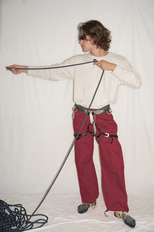 Piuma Cross Pants in Bordeaux