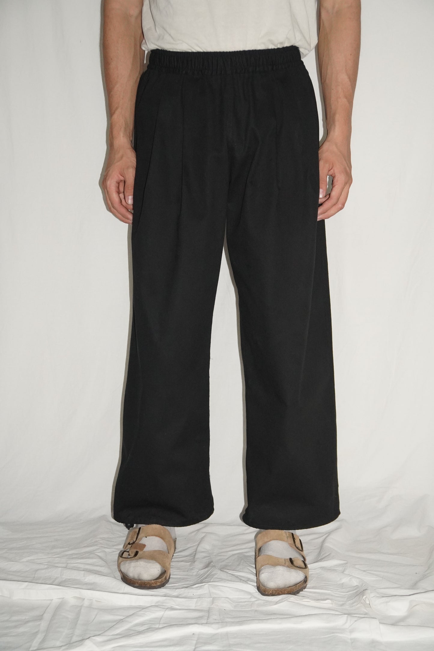 The Granite Pleated Pants in Black