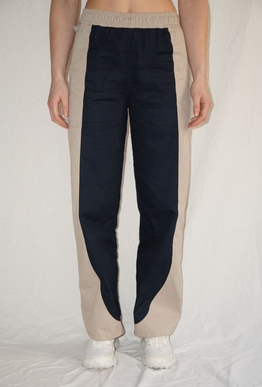 The Pilot Pant in Navy/Beige