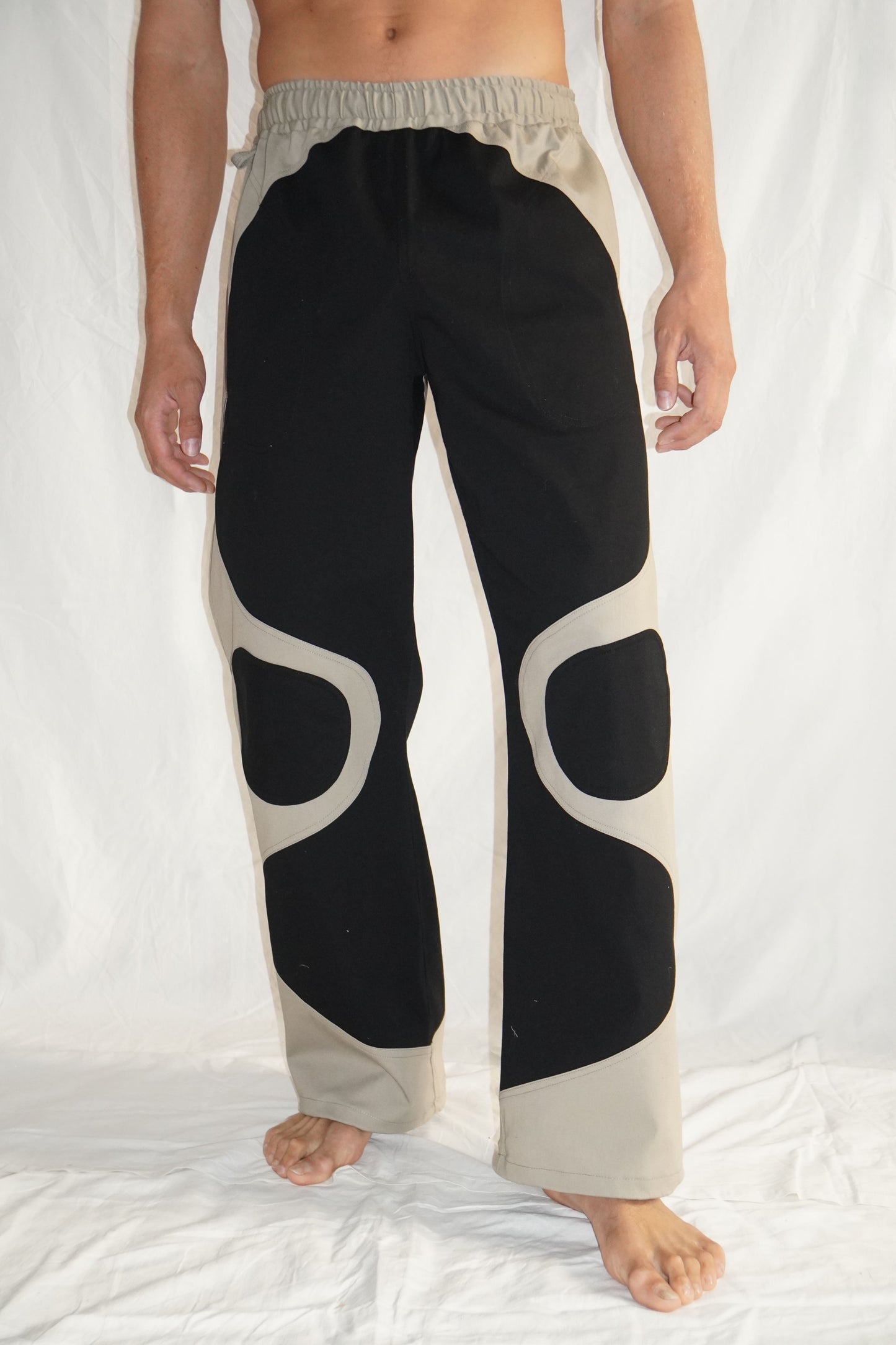 The Firebug Pants in Black / Beige