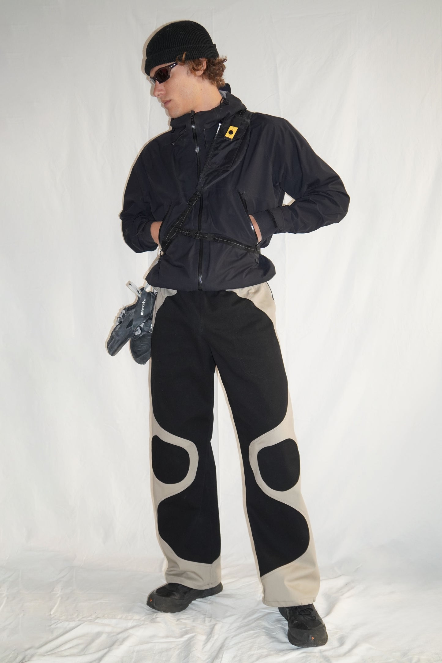 The Firebug Pants in Black / Beige