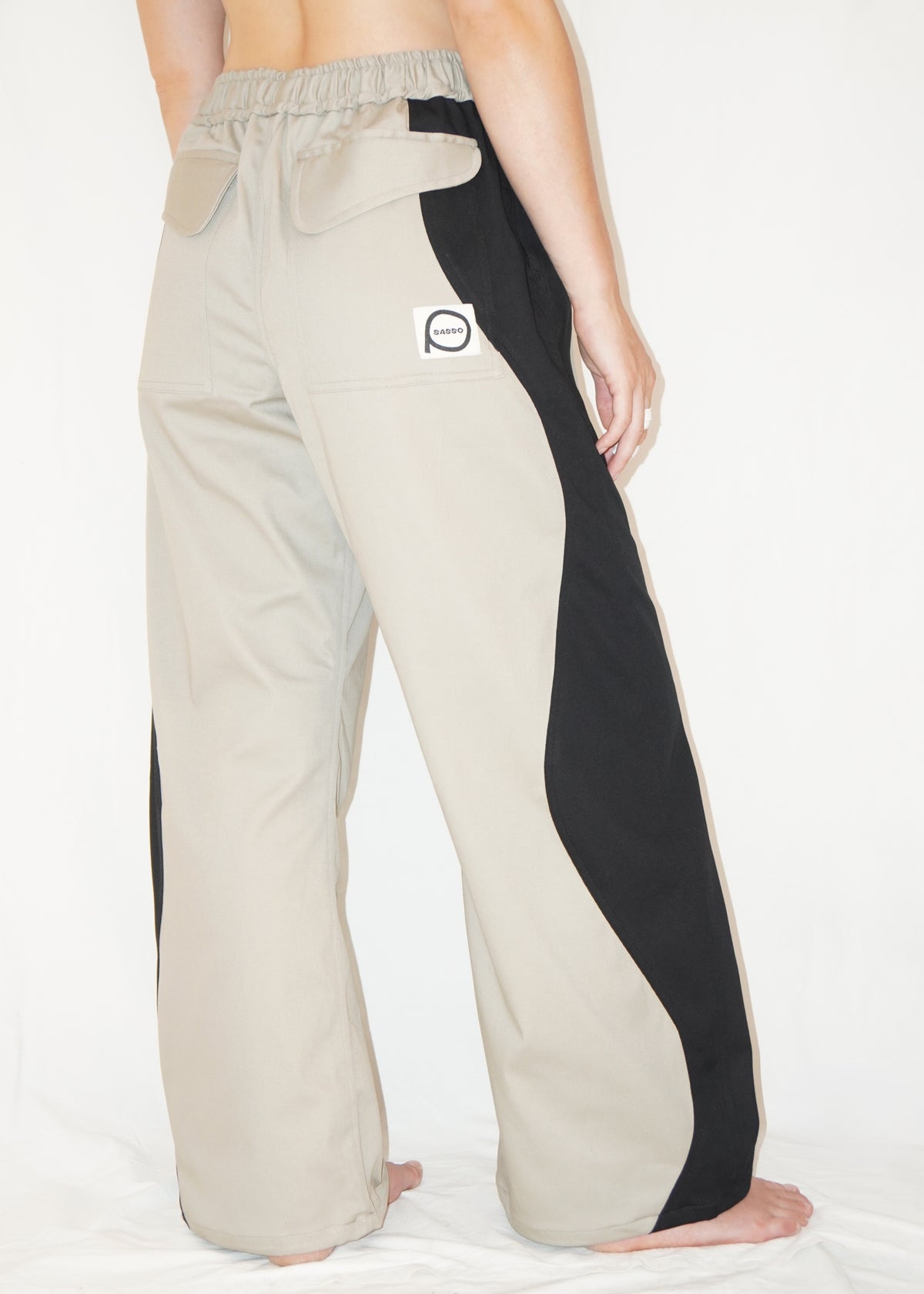 The Poppy Pants in Black/Beige