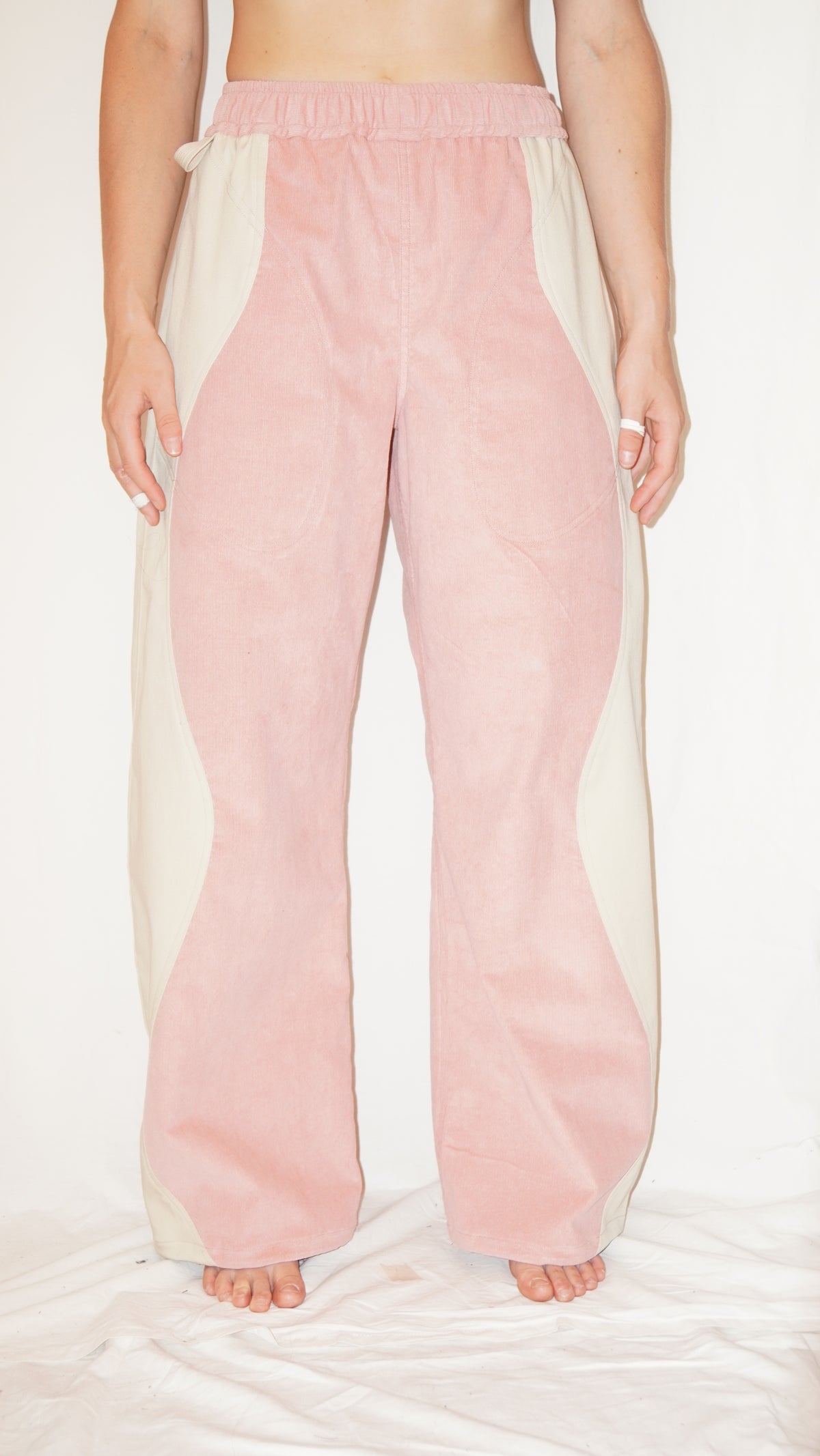 The Poppy Pants in Strawberry/Cream
