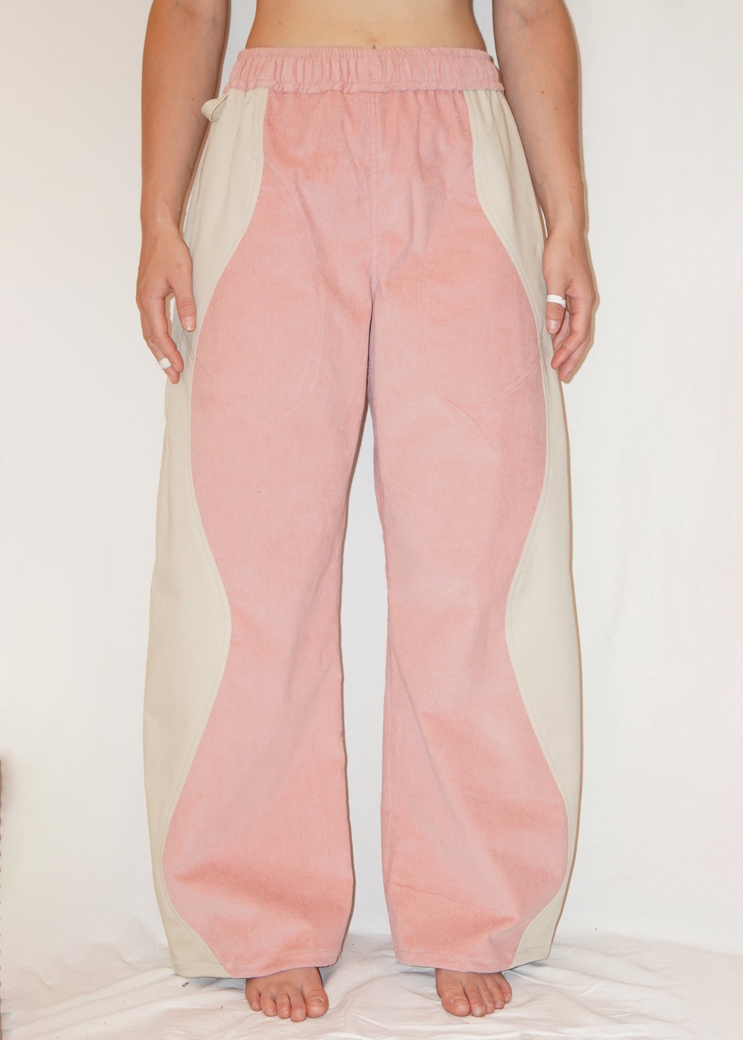The Poppy Pants in Strawberry/Cream