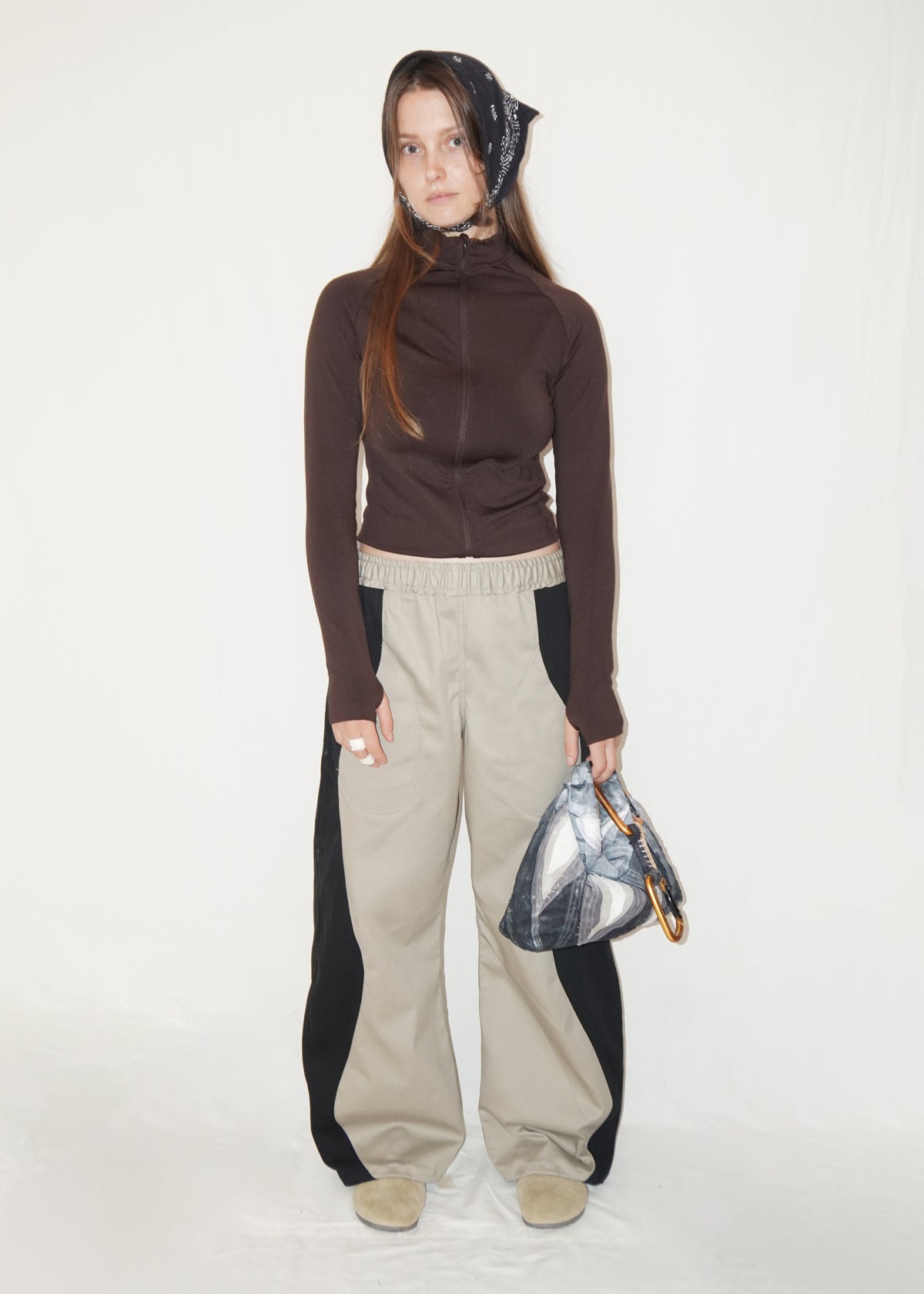 The Poppy Pants in Black/Beige