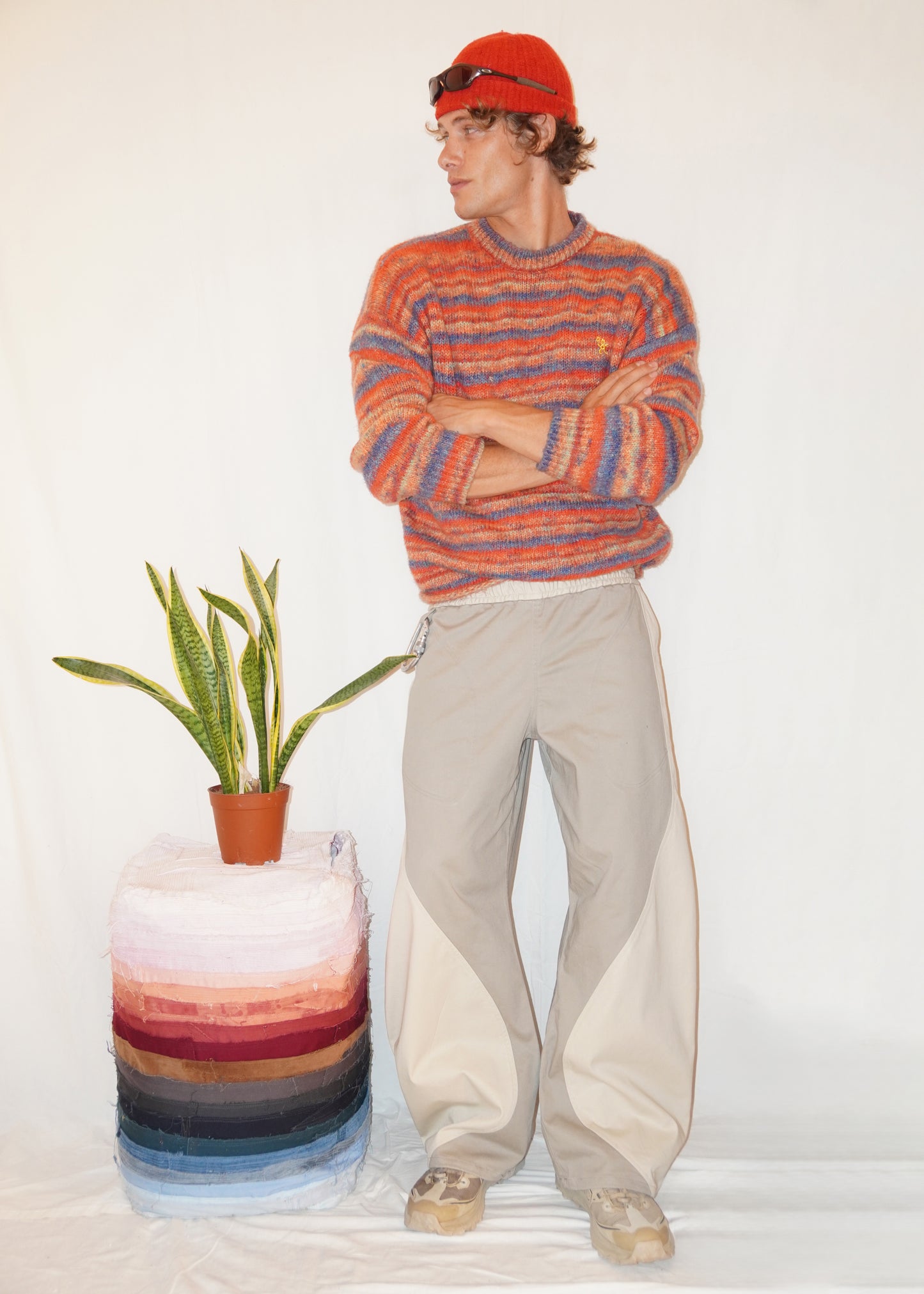 Raindrop Pants in Beige/Cream
