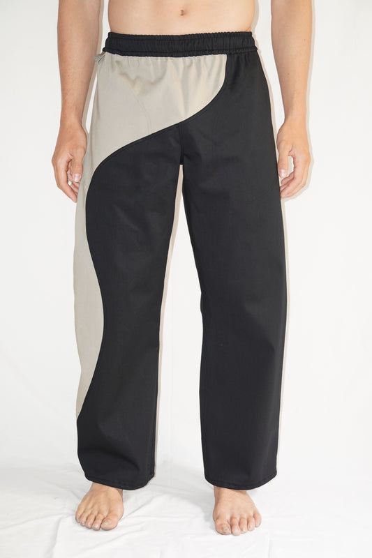 The Zoomies Pants in Black / Beige