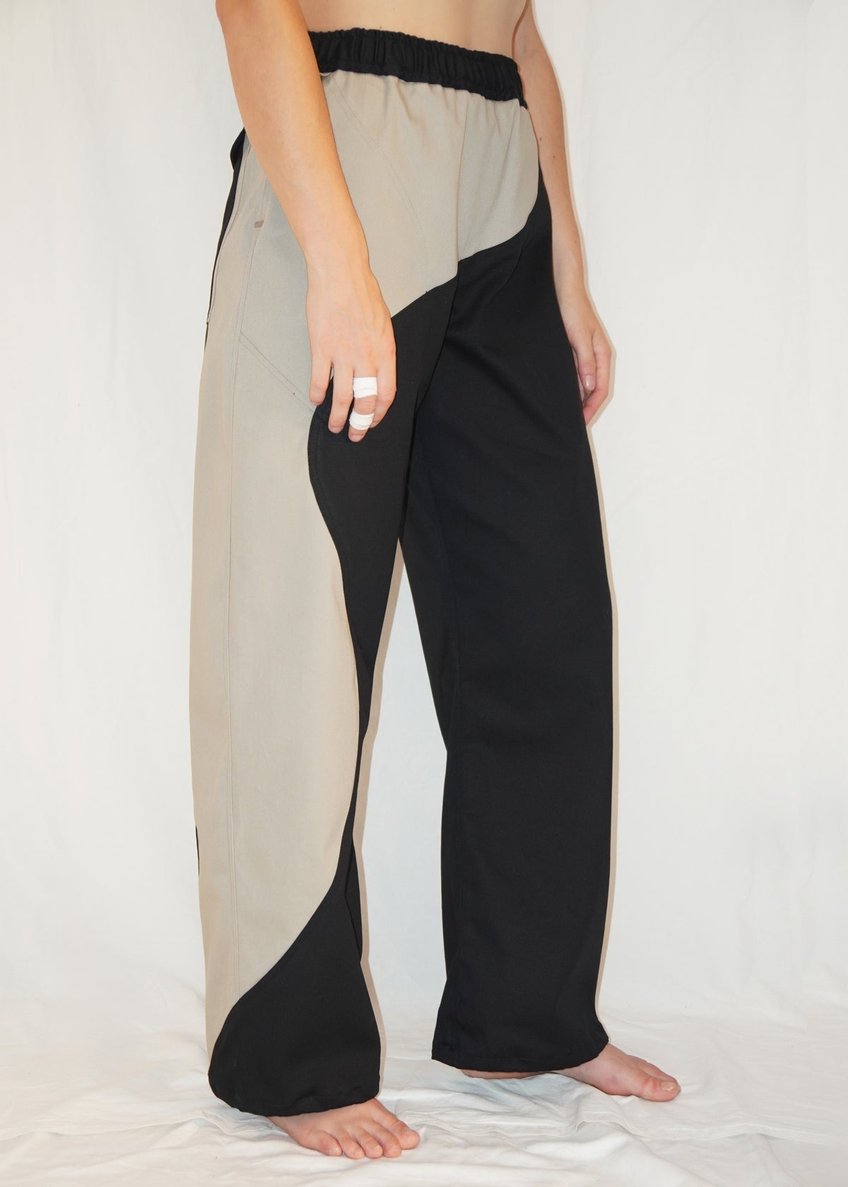The Zoomies Pants in Black / Beige