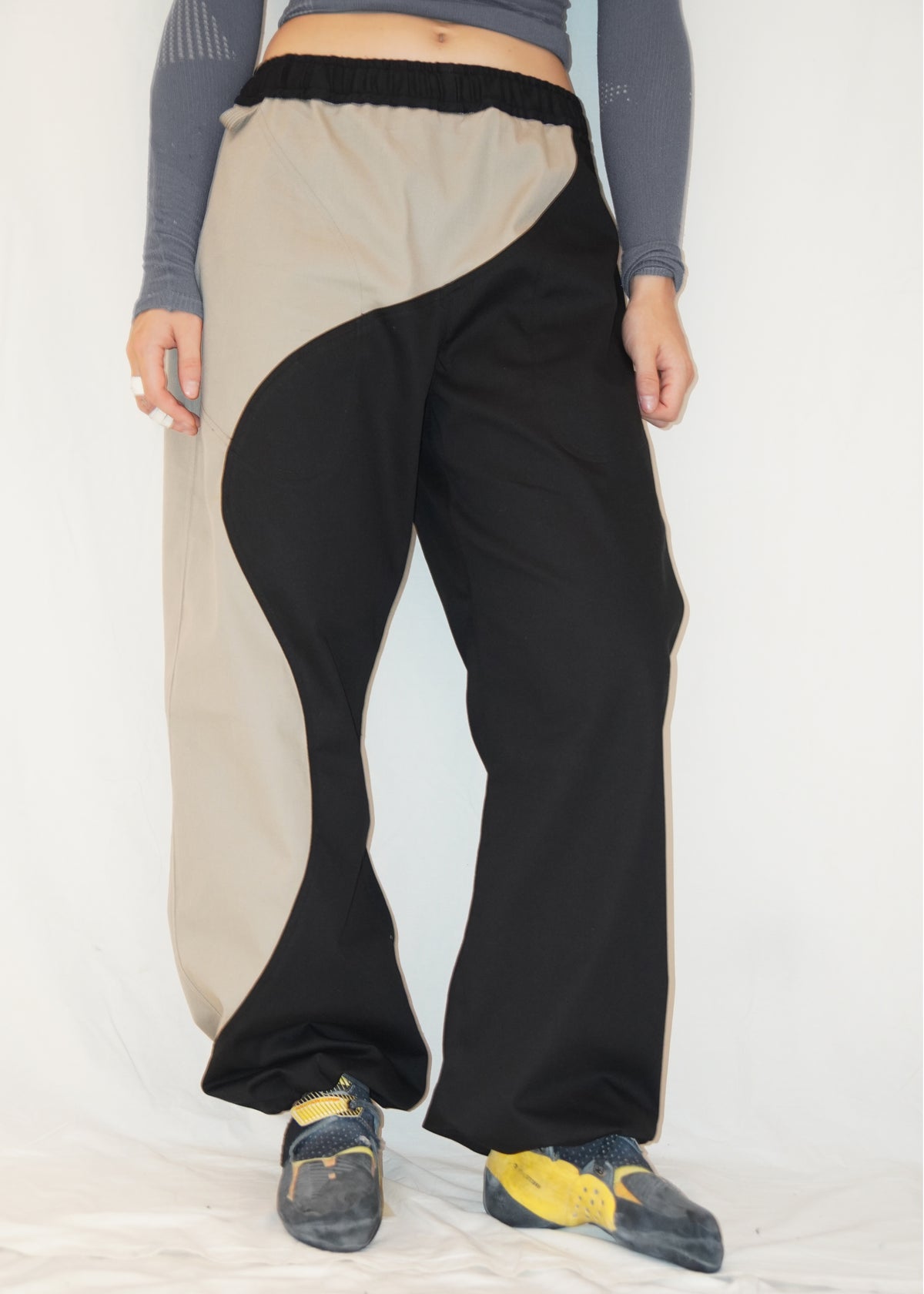 The Zoomies Pants in Black / Beige